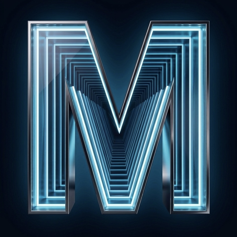 Letra M — Fundo Infinito