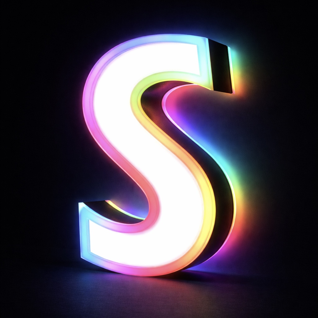 Letra S — LED Duplo